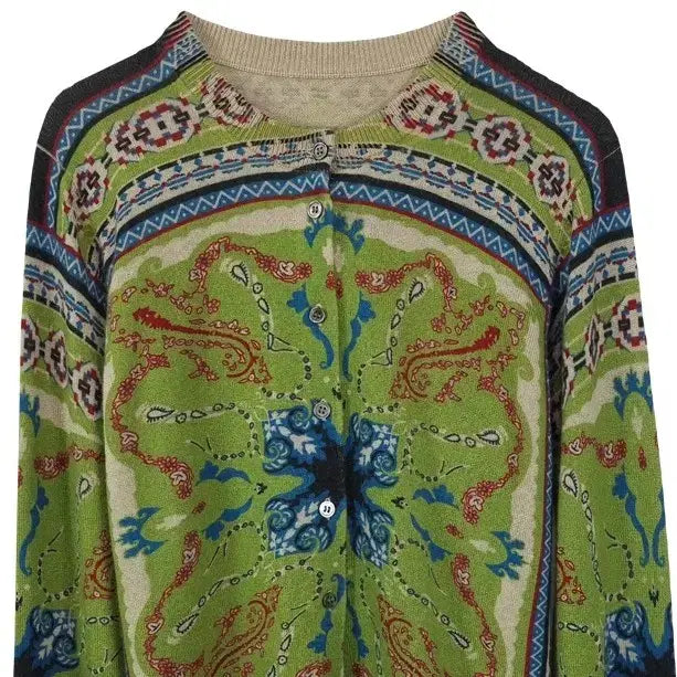 [SOLD OUT] 빈티지 에스닉 패턴 니트 가디건 M19114