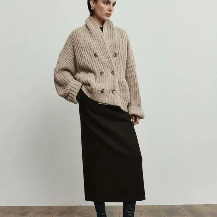 [BUNJANG] Elborn Double Shawl Cardigan / 엘보른 더블 숄 가디건