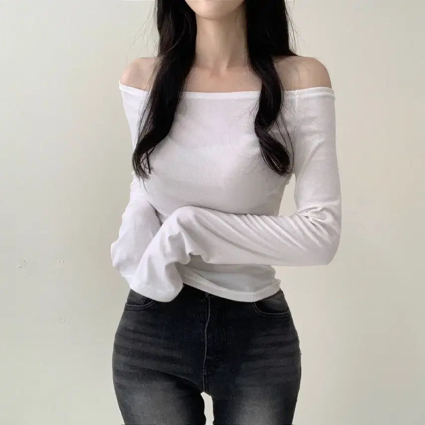 [BUNJANG] Off-Shoulder T-Shirt / 오프숄더 트셔츠