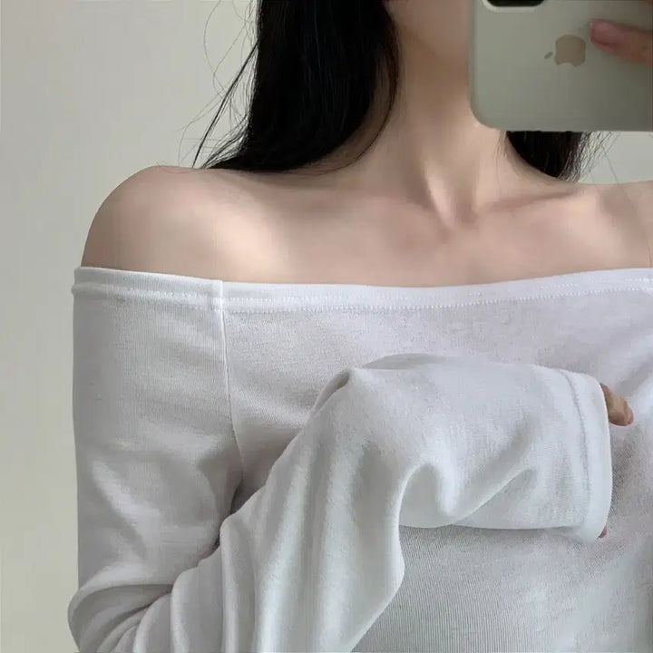 [BUNJANG] Off-Shoulder T-Shirt / 오프숄더 트셔츠