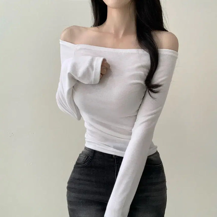 [BUNJANG] Off-Shoulder T-Shirt / 오프숄더 트셔츠