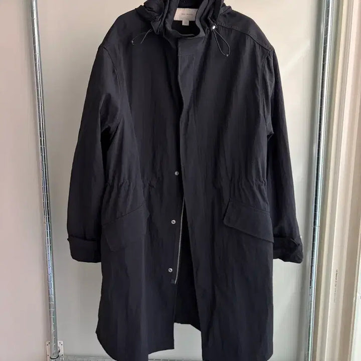 [BUNJANG] ZARA Men's Black Hooded Parka Jacket / [새상품] 자라 남성 블랙 후드 야상 점퍼