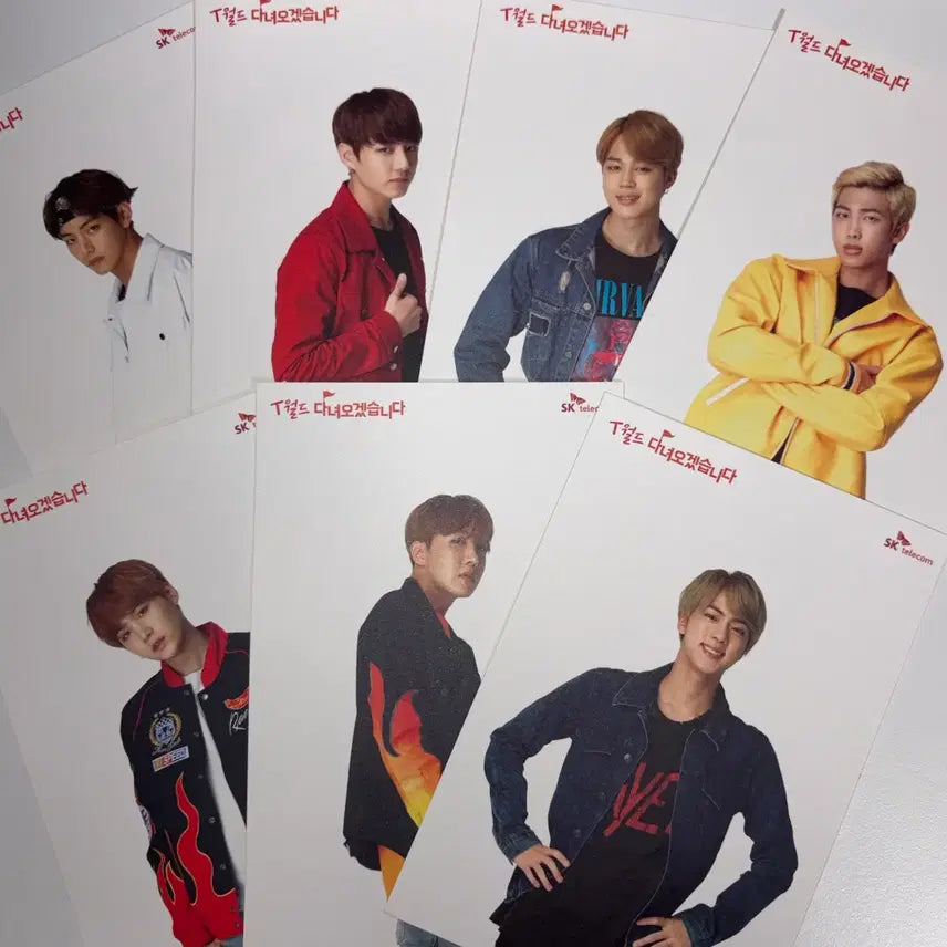 [BUNJANG] BTS T-World Limited Edition Postcard Bundle Set / BTS 방탄 티월드 한정판 엽서 일괄