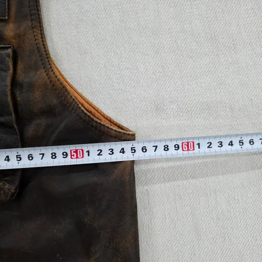 [BUNJANG] Vintage Multi-Pocket Leather Vest / 실측 빈티지 멀티포켓 가죽 조끼 베스트 0225J