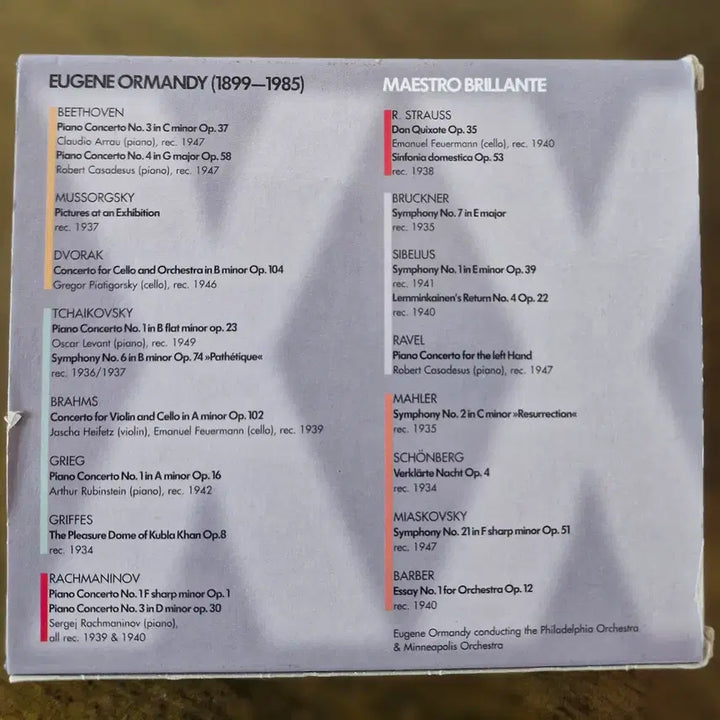 [BUNJANG] Eugene Ormandy 10CD Box Set / CD 유진 오먼디 10CD 박스세트