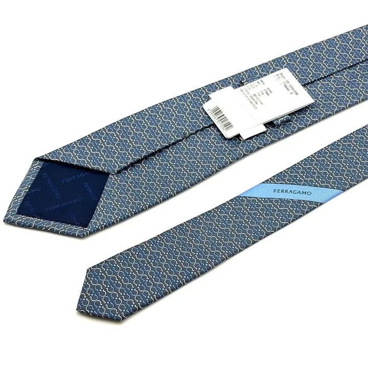 [BUNJANG] Ferragamo Gancini Print Silk Tie / 페라가모 Ferragamo 351204 간치니 프린트 실크 타이