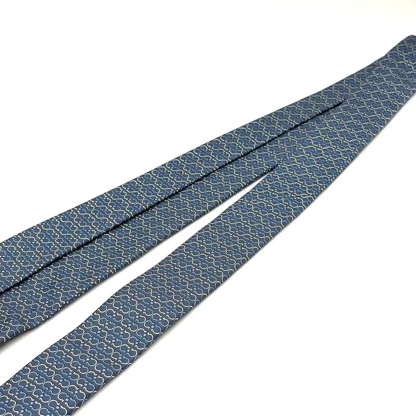 [BUNJANG] Ferragamo Gancini Print Silk Tie / 페라가모 Ferragamo 351204 간치니 프린트 실크 타이