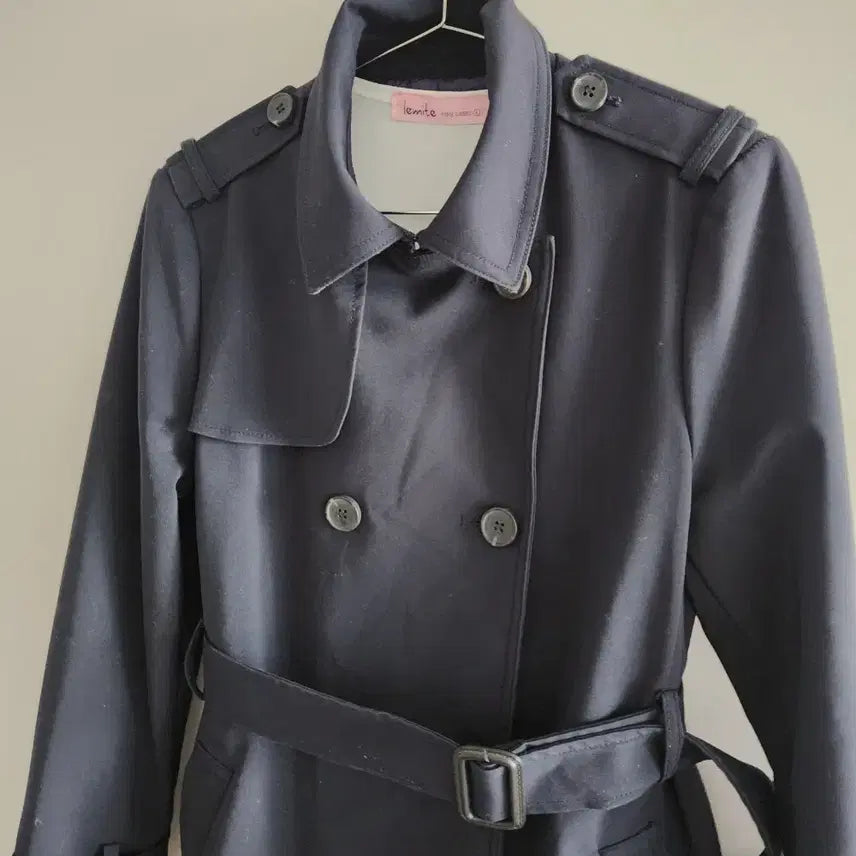 [BUNJANG] A+G BASIC Navy Trench Coat (Size 66) / A+G BASIC 네이비 트렌치 코트 66