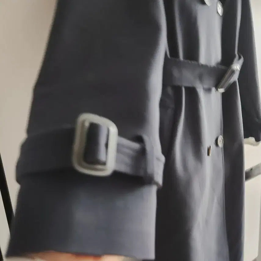 [BUNJANG] A+G BASIC Navy Trench Coat (Size 66) / A+G BASIC 네이비 트렌치 코트 66