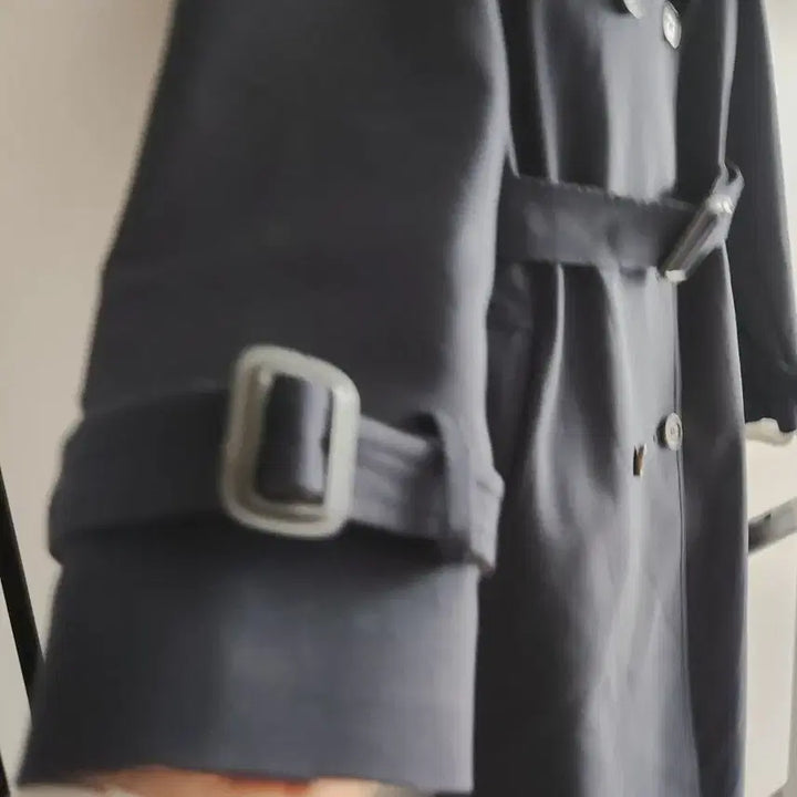 [BUNJANG] A+G BASIC Navy Trench Coat (Size 66) / A+G BASIC 네이비 트렌치 코트 66