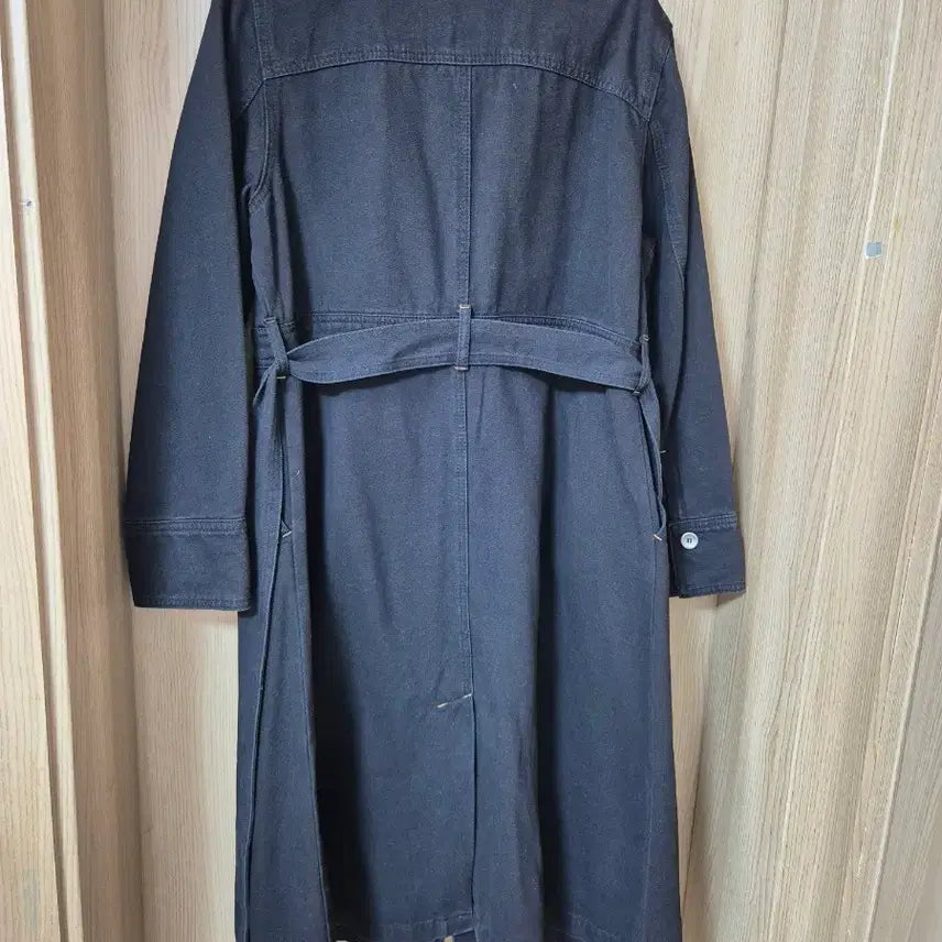 [BUNJANG] Black Denim Long Shirt Jacket / 블랙 데님 롱 셔츠 자켓