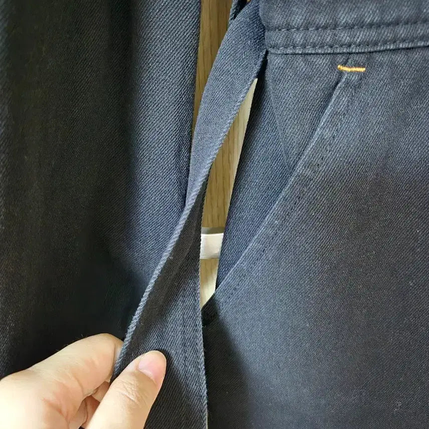 [BUNJANG] Black Denim Long Shirt Jacket / 블랙 데님 롱 셔츠 자켓