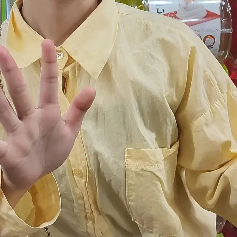 [BUNJANG] The ZoA Yellow Summer Shirt / 여름 와이셔츠