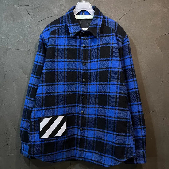 [BUNJANG] Off-White Flannel Shirt Jacket / [XS] 18AW Off white 오프화이트 플란넬 셔츠 자켓