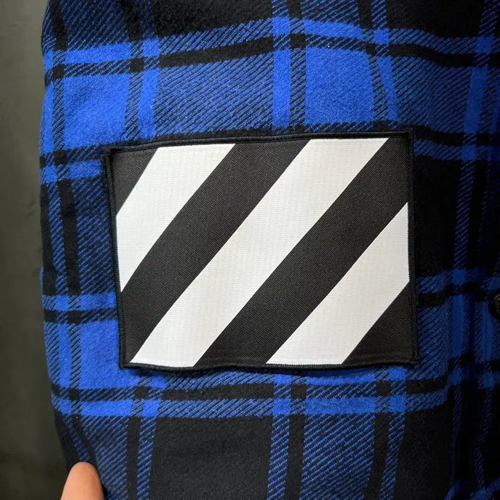 [BUNJANG] Off-White Flannel Shirt Jacket / [XS] 18AW Off white 오프화이트 플란넬 셔츠 자켓