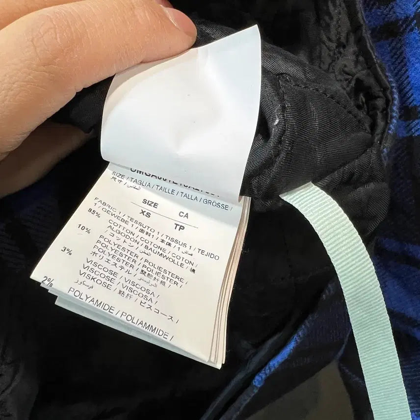 [BUNJANG] Off-White Flannel Shirt Jacket / [XS] 18AW Off white 오프화이트 플란넬 셔츠 자켓