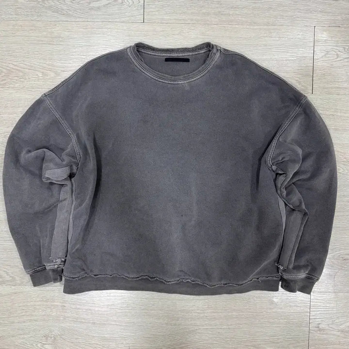 [BUNJANG] Haider Ackermann Gray Pulse Low Edge Sweatshirt / 하이더아커만 그레이 펄스 로우 엣지 스웻셔츠