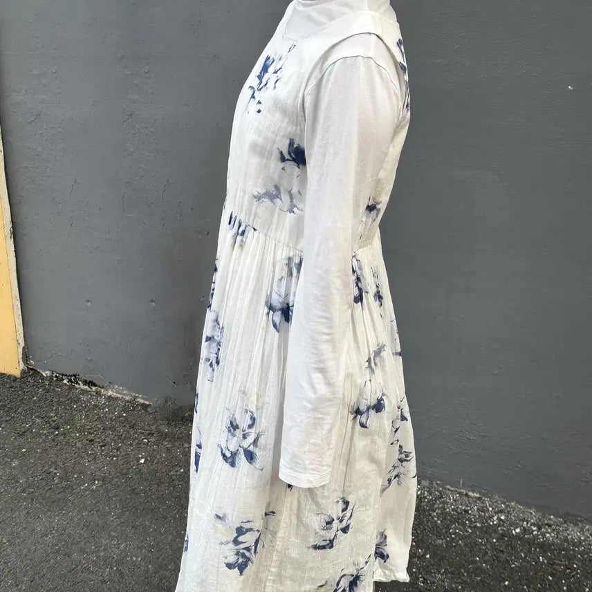 [BUNJANG] Vintage Floral Pattern Long Dress / 일본빈티지 플라워 패턴 롱원피스