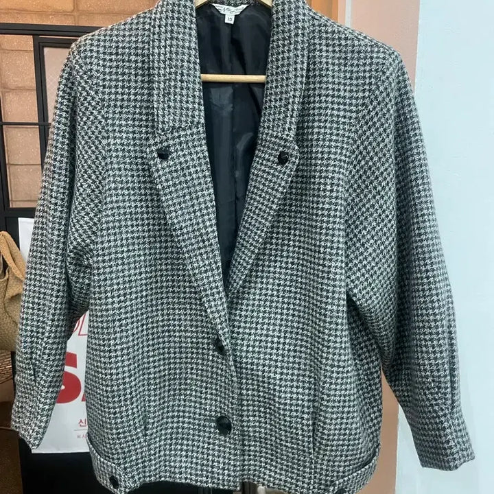 [BUNJANG] Houndstooth Check Jacket / 하운드투스 모쟈켓