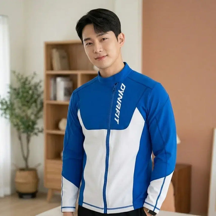 [BUNJANG] DYNAFIT Training Zip-up Blue / 다이나핏 배색 트레이닝 집업 블루