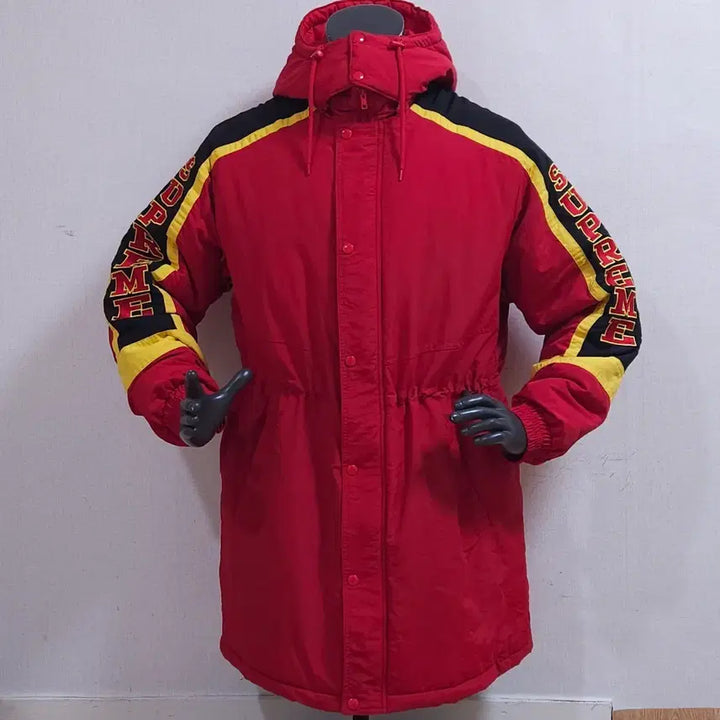 [BUNJANG] Supreme Red Hooded Padded Jacket / 슈프림 레드 후드 패딩 자켓