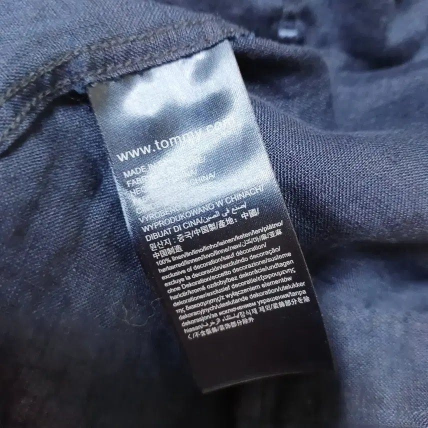 [BUNJANG] Tommy Hilfiger China Collar Shirt Navy / 타미힐피거 차이나카라 셔츠 네이비90~95사이즈 봄가을  62226