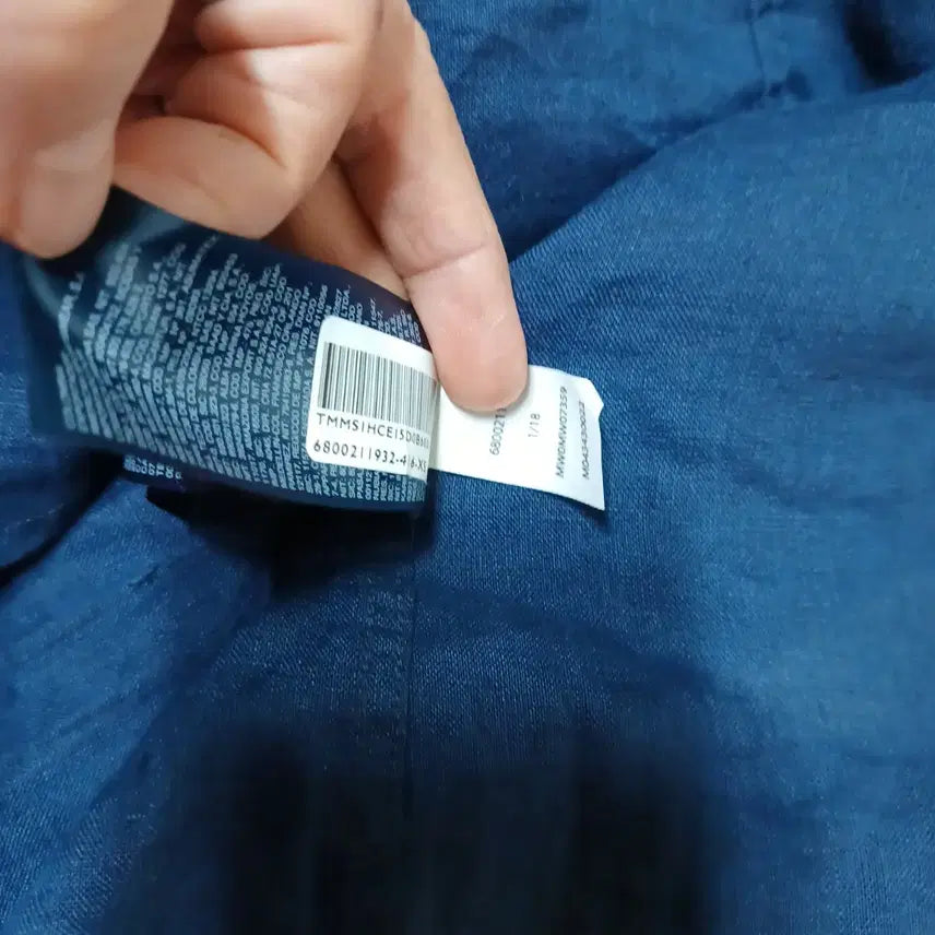 [BUNJANG] Tommy Hilfiger China Collar Shirt Navy / 타미힐피거 차이나카라 셔츠 네이비90~95사이즈 봄가을  62226