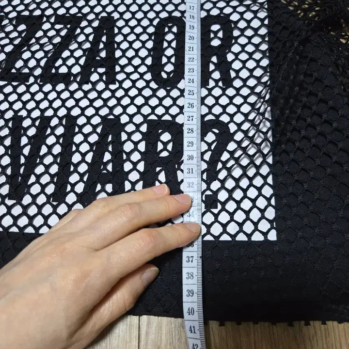 [BUNJANG] 3.3 Field Trip Black Net Knit Crop Top / 써리쓰리 필드 드립 :블랙  네트 짜임 반팔  크롭티