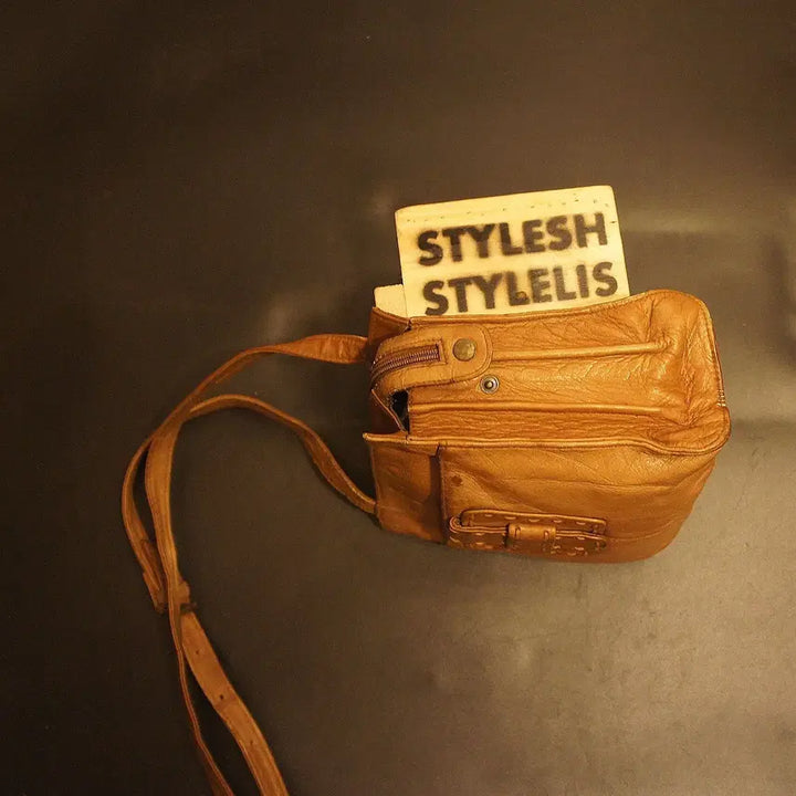 [BUNJANG] Vintage Leather Crossbody Bag / 6953 크로스가방 크로스백 가죽백 가죽가방 빈티지가방 여성가방 남자백