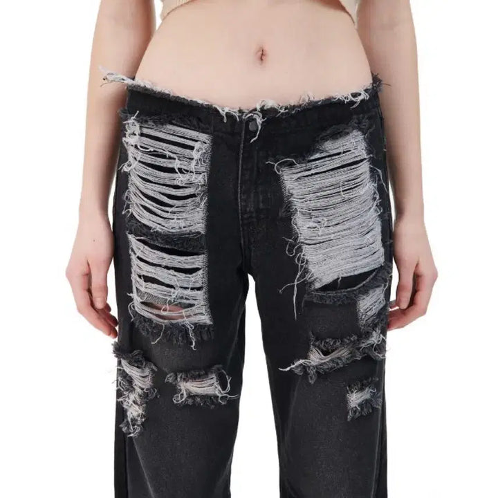 [BUNJANG] GateLess Han So-hee Low-Rise Jeans / 게이트리스 한소희 흑청 로우라이즈 바지