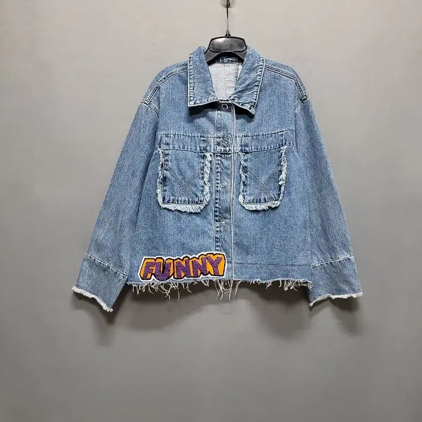 [BUNJANG] FUNNY Patch Denim Jacket / FUNNY 패치 데님 청자켓