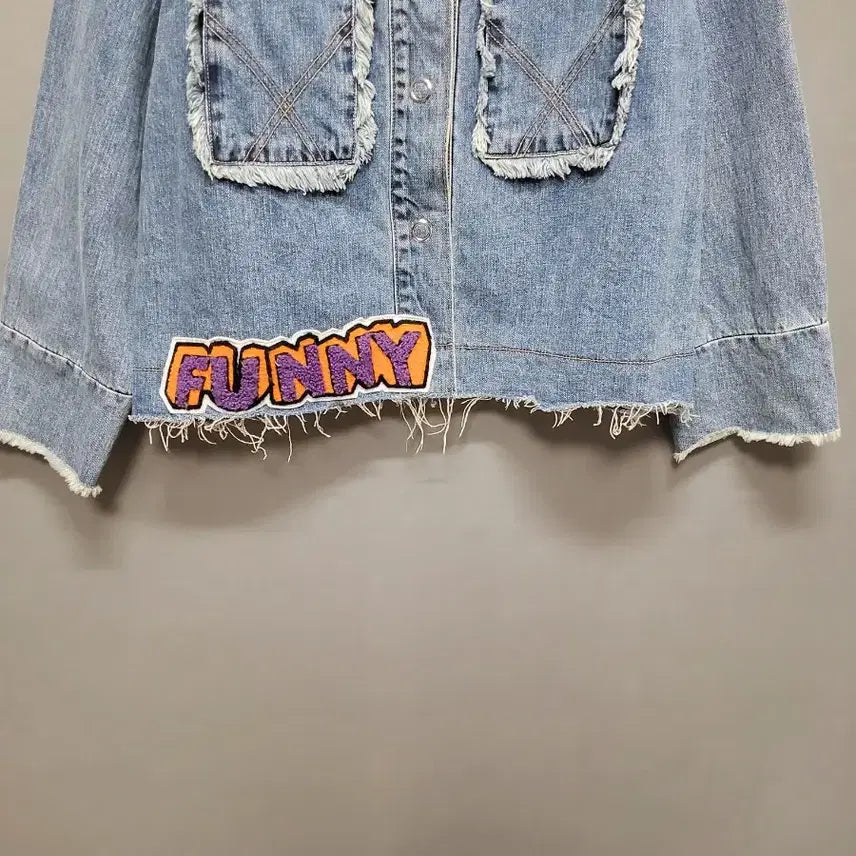 [BUNJANG] FUNNY Patch Denim Jacket / FUNNY 패치 데님 청자켓