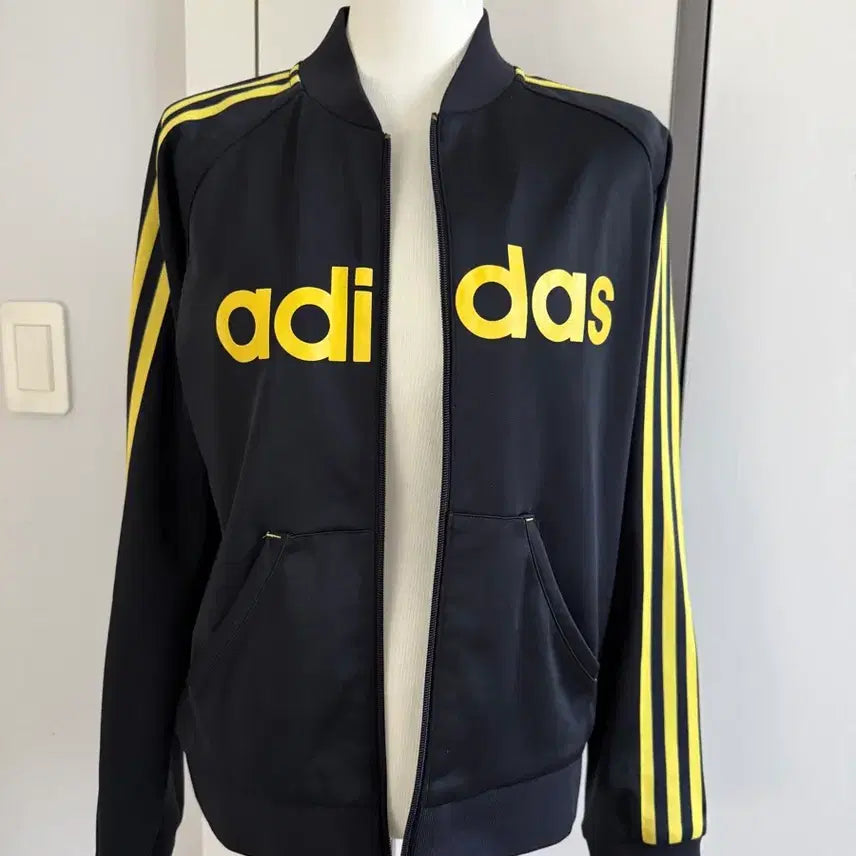 [BUNJANG] Adidas Navy/Yellow Track Jacket / 아디다스 네이비/옐로우 트랙 자켓