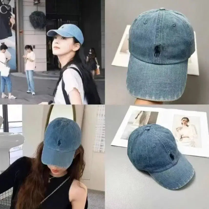 [BUNJANG] Polo Ralph Lauren Denim Ball Cap / 폴로 랄프로렌 청량 데님 볼캡 청 모자 남여공용