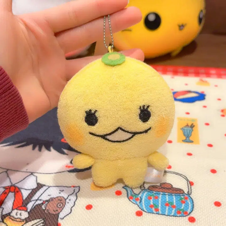 [BUNJANG] San-X Mikang Bouya Orange Doll Keyring / 고전 산엑스 미캉보우야 귤 인형 키링