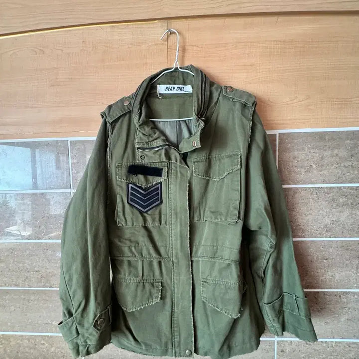 [BUNJANG] REAP GIRL Khaki Field Jacket / REAP GIRL 카키 야상 점퍼