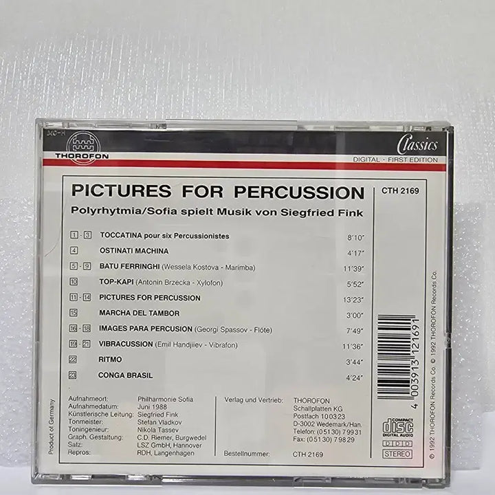[BUNJANG] Siegfried Fink Pictures For Percussion CD / Siegfried Fink Pictures For Percussion C