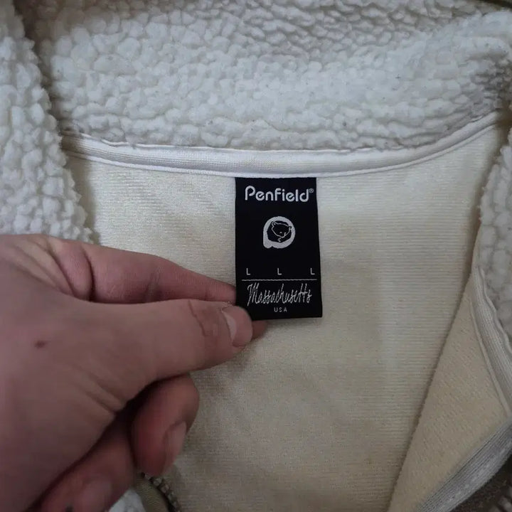 [BUNJANG] Penfield Fleece Jacket - Ivory / 펜필드 양털 뽀글이 후리스 플리스 자켓 L(100)