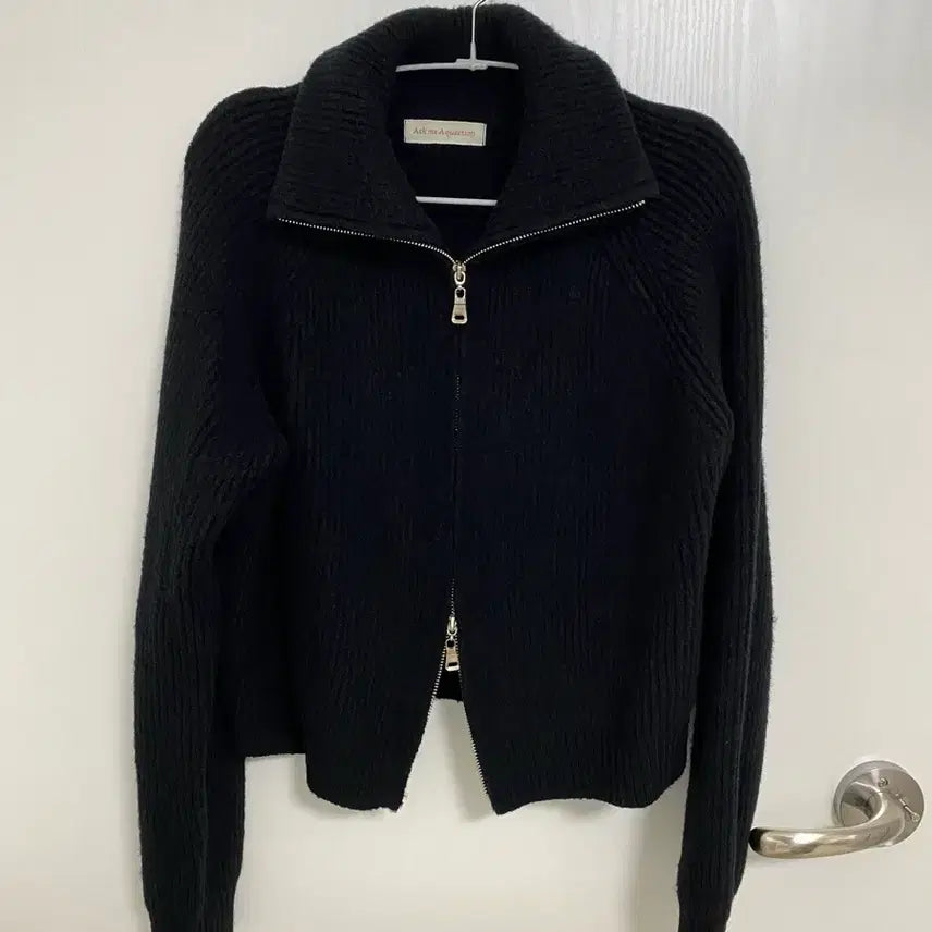 [BUNJANG] Two-Way Sweater Jacket Black / 투웨이 스웨터 자켓 블랙