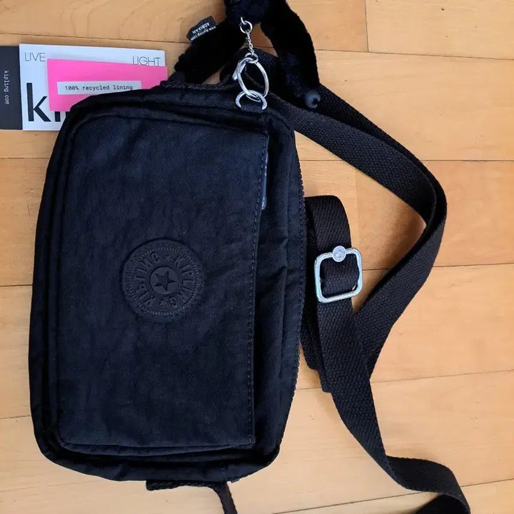 [BUNJANG] Kipling Mini Crossbody Bag with Keyring / 키플링 블랙 미니 크로스백 + 키링