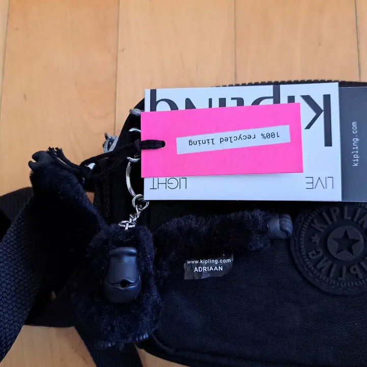 [BUNJANG] Kipling Mini Crossbody Bag with Keyring / 키플링 블랙 미니 크로스백 + 키링