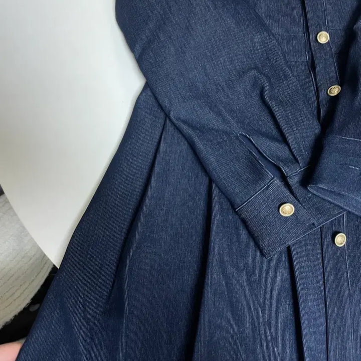 [BUNJANG] Navy Denim Mini Dress / 데님 원피스