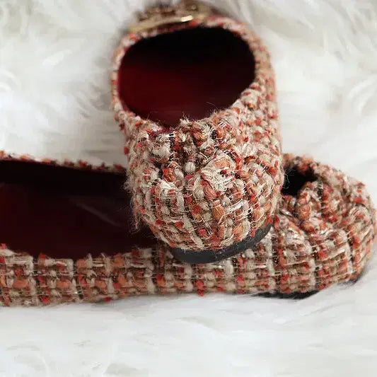 [BUNJANG] Tory Burch Tweed Flat Shoes / 6.5 (235~ 토리버치 트위더 플랫