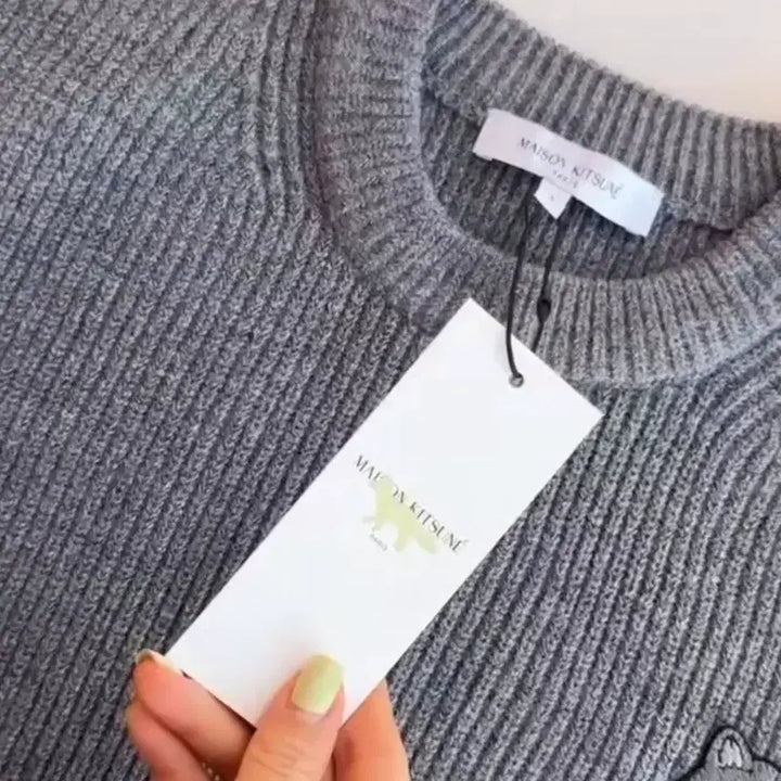 [BUNJANG] Maison Kitsune Fox Patch Knit Sweater / 정품새상품>메종키츠네 폭스 패치 니트 (S~2XL)