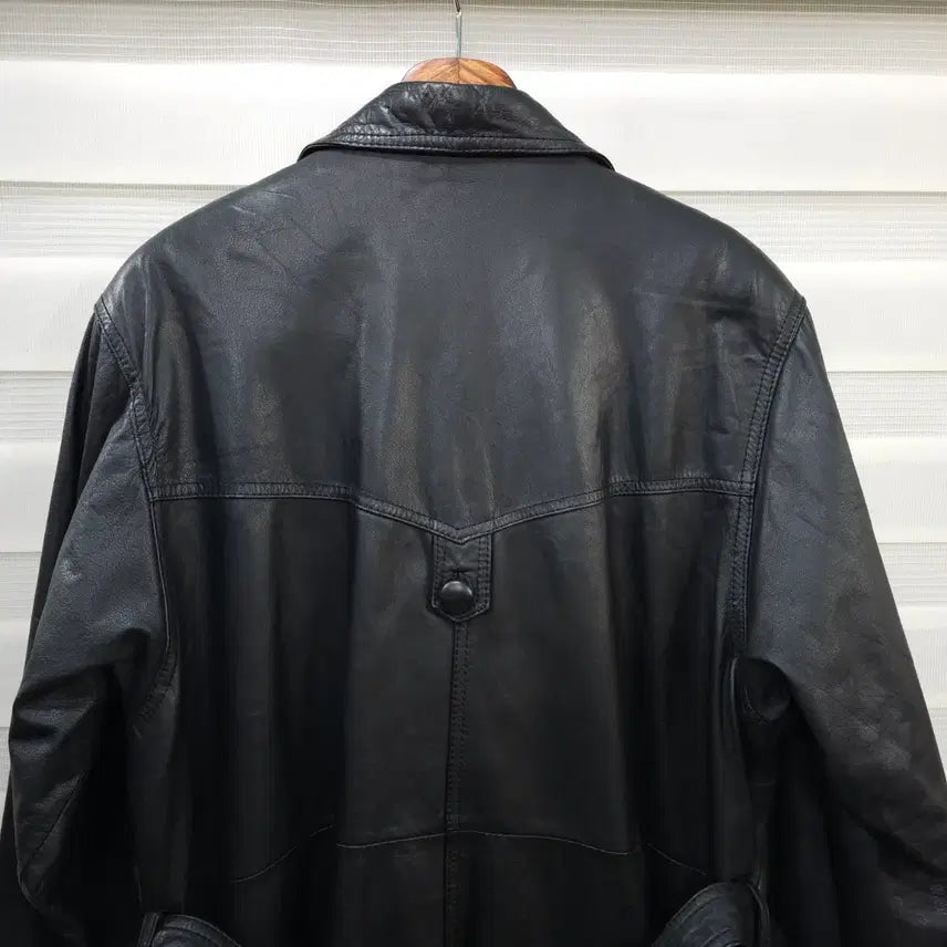 [BUNJANG] RiRiYANO Vintage Leather Trench Coat / RiRiYANO 빈티지 가죽 트렌치 코트- 우먼프리