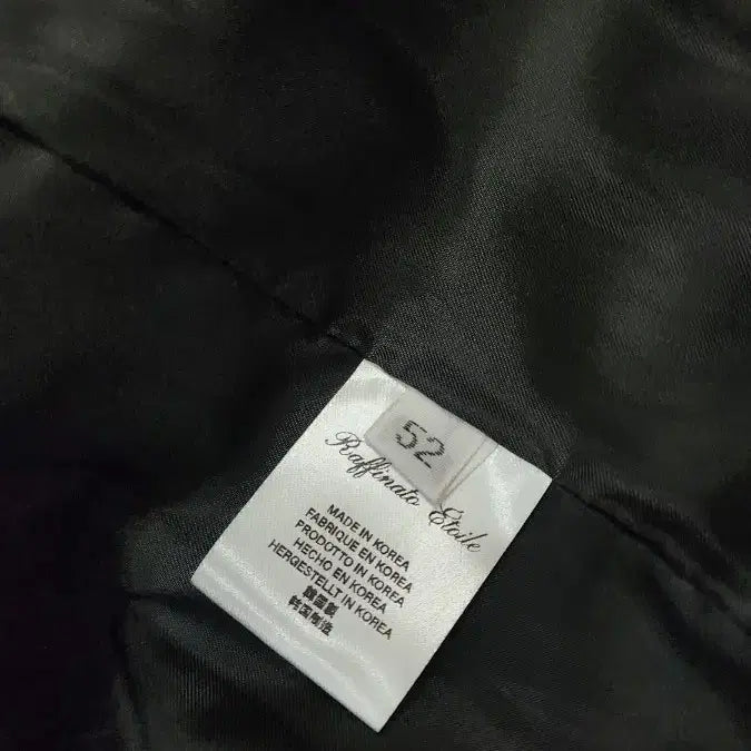 [SOLD OUT] 라피나토 에뚜알 레더 벨벳 블루종 자켓 블랙 52