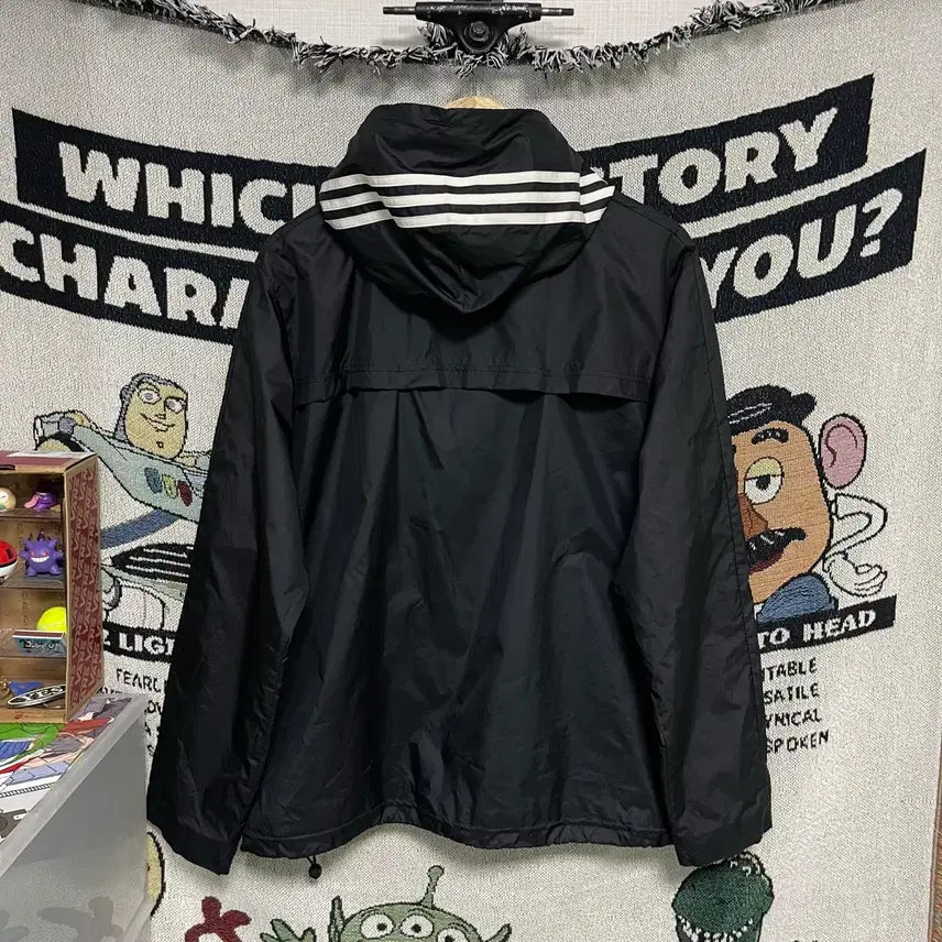 [BUNJANG] Adidas Three Stripe Windbreaker Jacket / 아디다스 삼선 바람막이 L