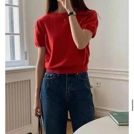 [BUNJANG] Libre Fox Puff Knit Sweater / 리브레 폭스 퍼프 니트