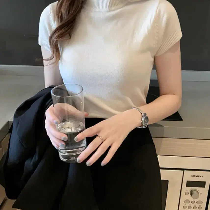 [BUNJANG] Basic Knit Beige/Black Sweater / 반목폴라 니트 베이지, 블랙