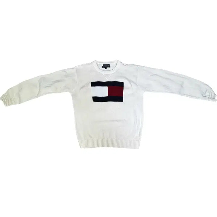 [BUNJANG] Tommy Hilfiger Big Logo Crew Neck Knit Sweater / 빈티지 타미힐피거 tommy hilfiger 빅로고 크루넥 니트 L
